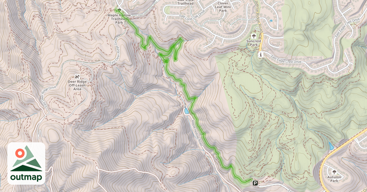 Map of South Maple Hollow Trail