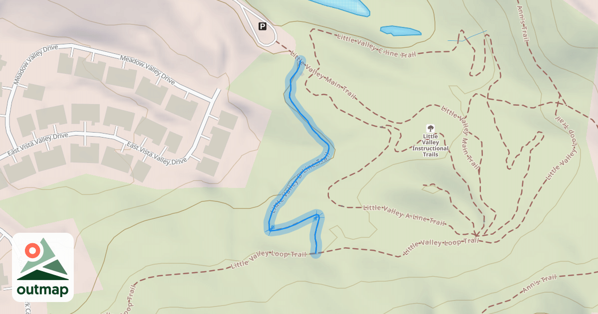 Map of Little Valley D-Line Trail