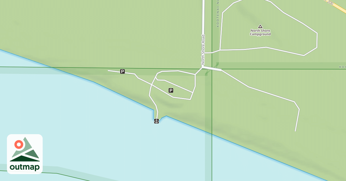 Map of NORTH SHORE ROAD