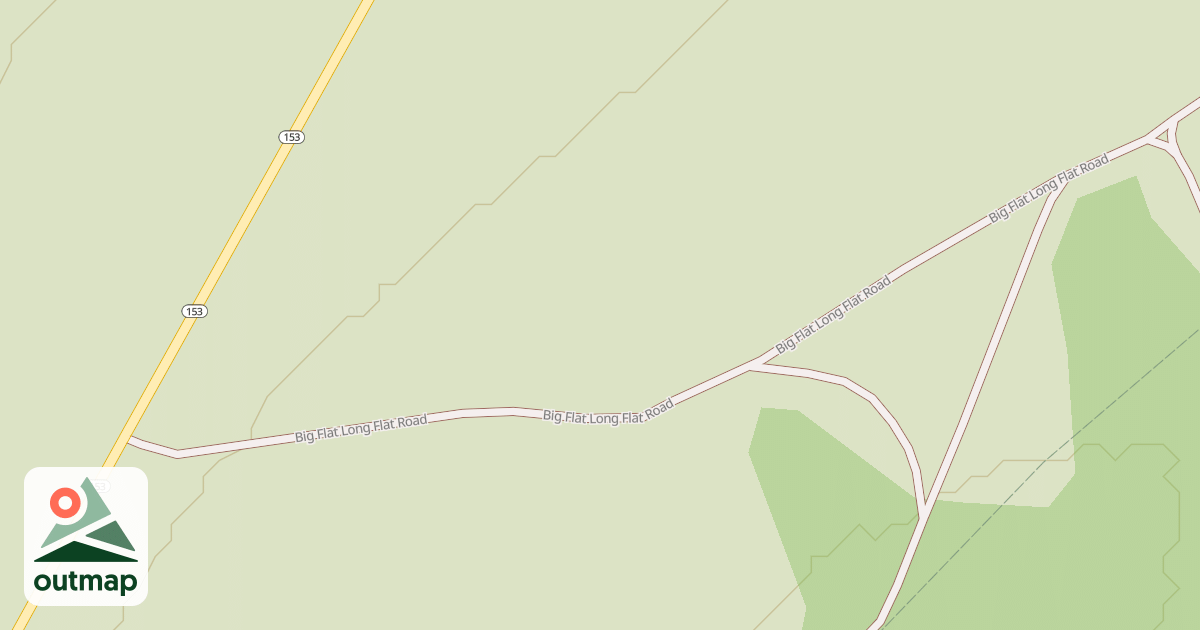 Map of BIG FLAT LONG FLAT
