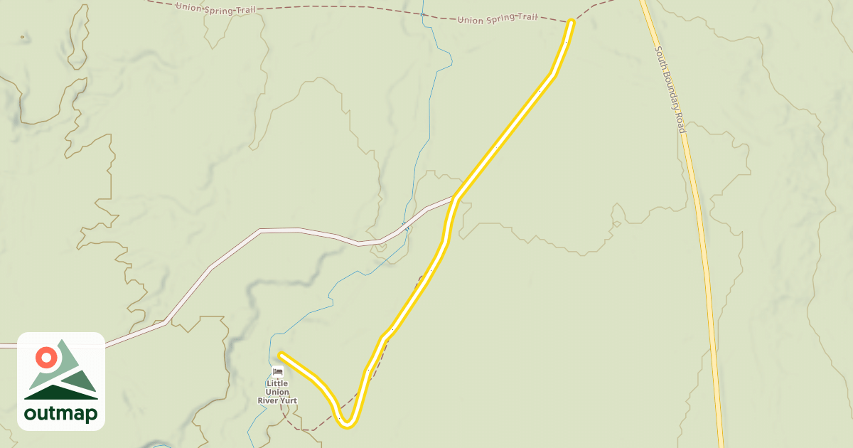 Map of Little Union River Yurt Trail
