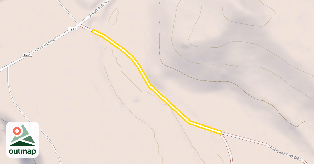 Map of Forest Road 5400-403