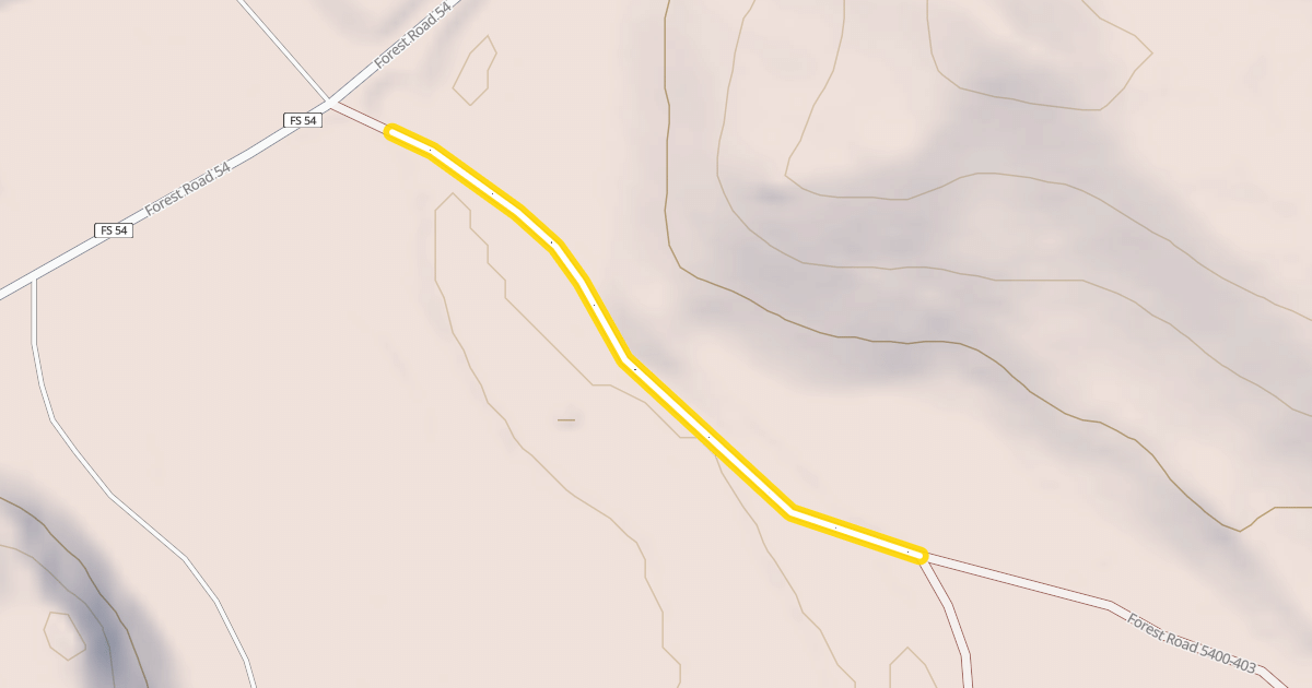 Map preview of Forest Road 5400-403