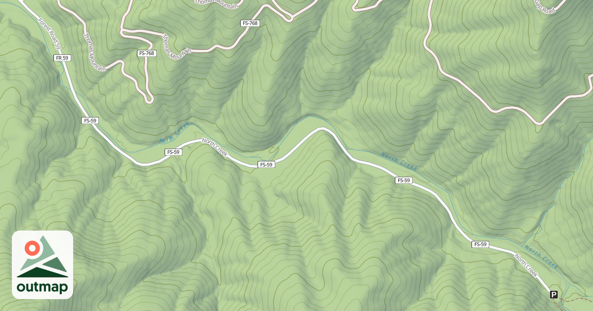 Map of NORTH CREEK
