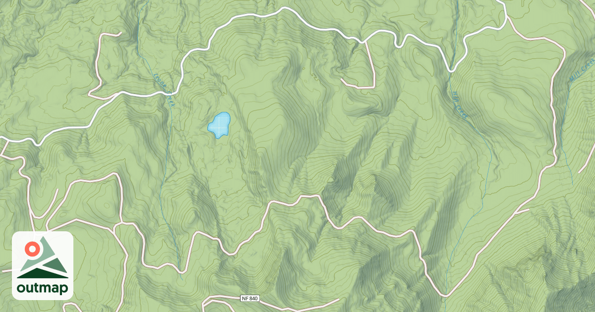 Map of UPPER HILLS CREEK ROAD