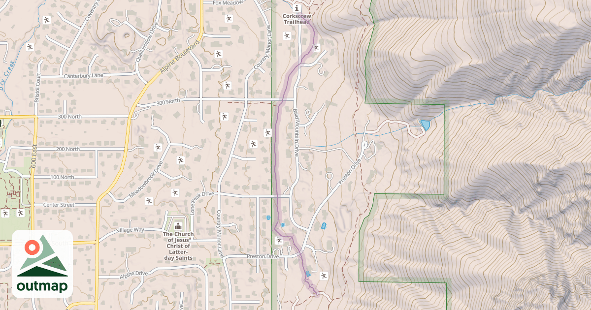Map of Redford Run Trail