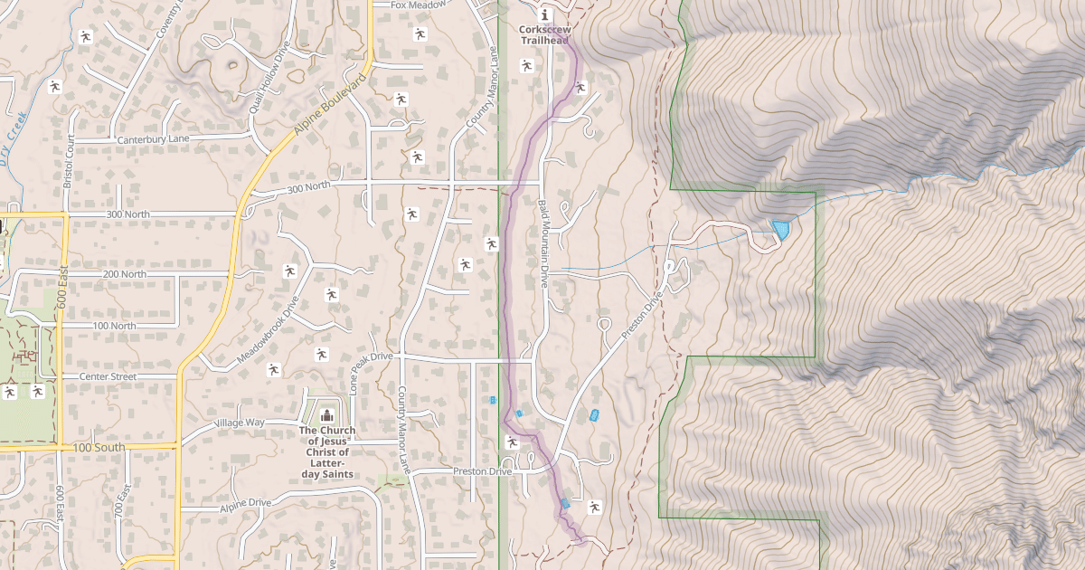 Map preview of Redford Run Trail