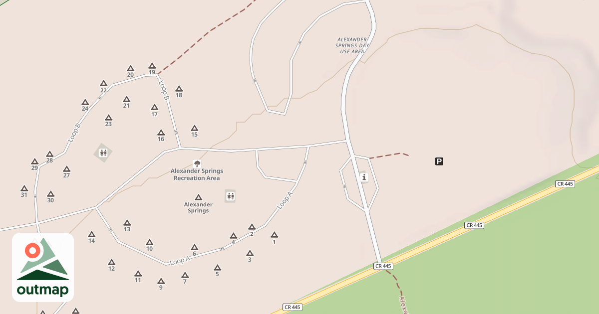 Map of ALEXANDER SPRINGS DUMP STATION