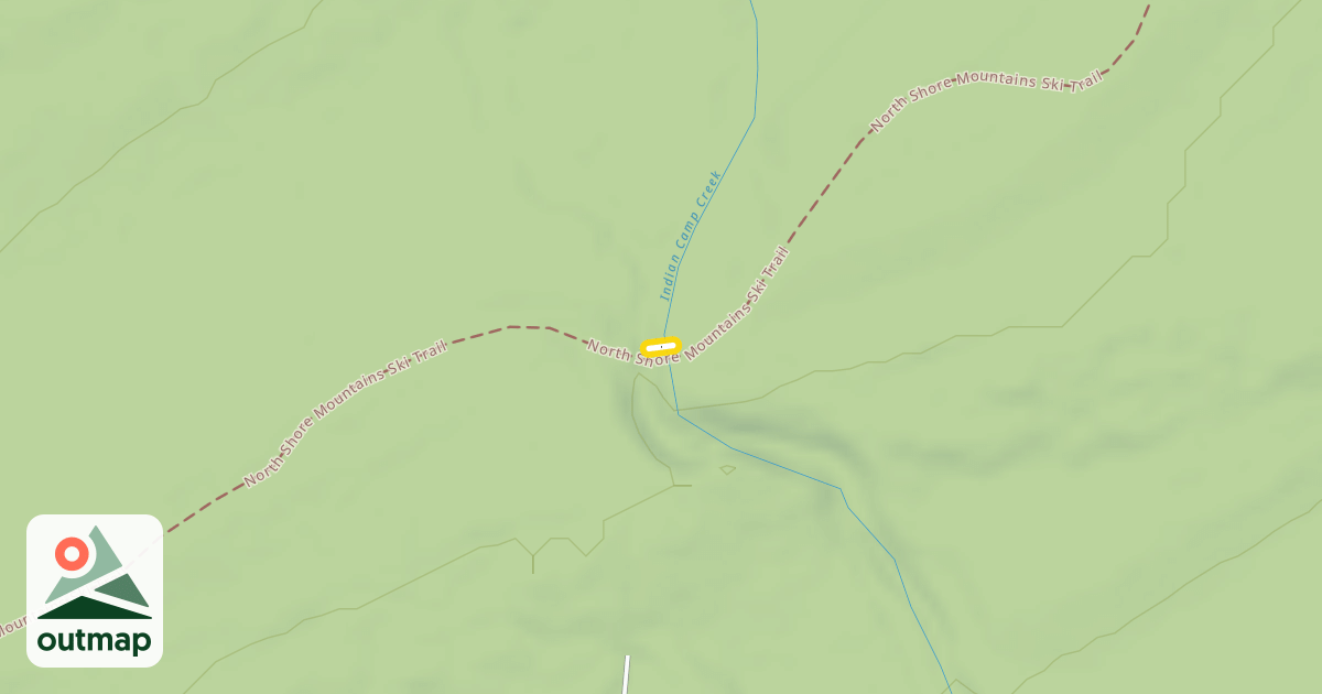 Map of North Shore Mountains Ski Trail