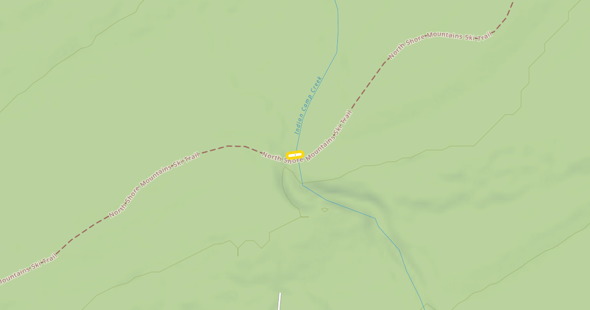 Map preview of North Shore Mountains Ski Trail