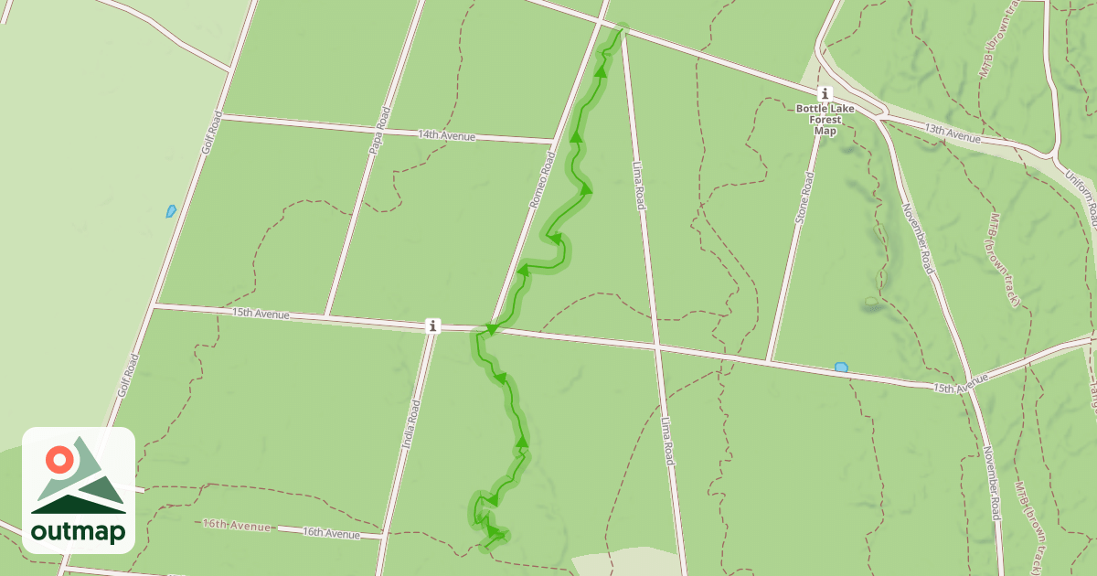 Map of MTB (brown track)