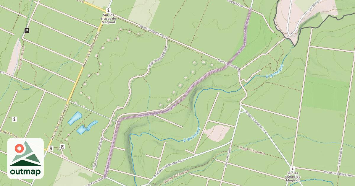 Map of Route Forestière de Berignon