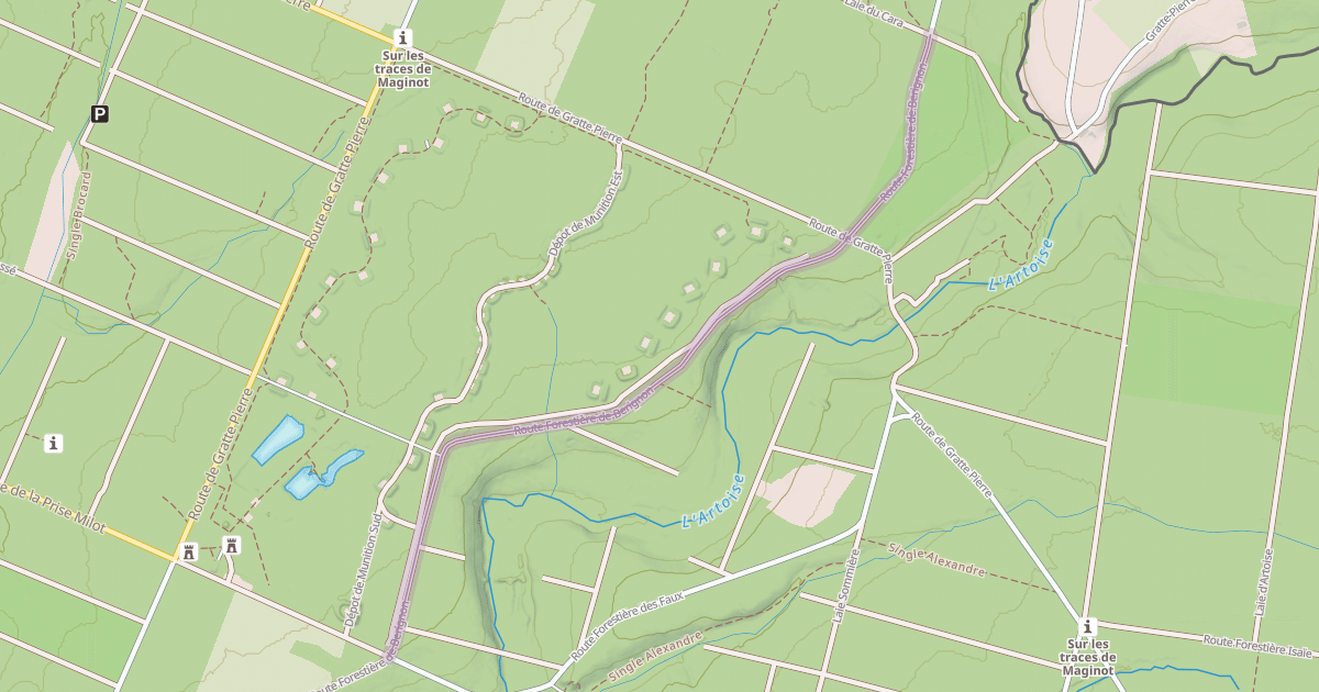 Map preview of Route Forestière de Berignon