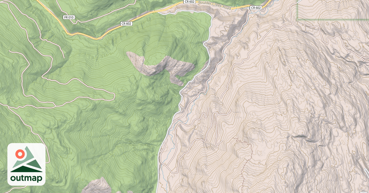 Map of SOUTH BOULDER