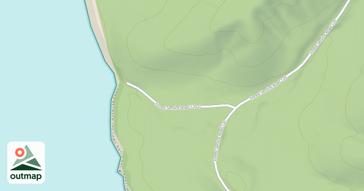 Map of DB BACKCOUNTRY CAMPSITE ACCESS