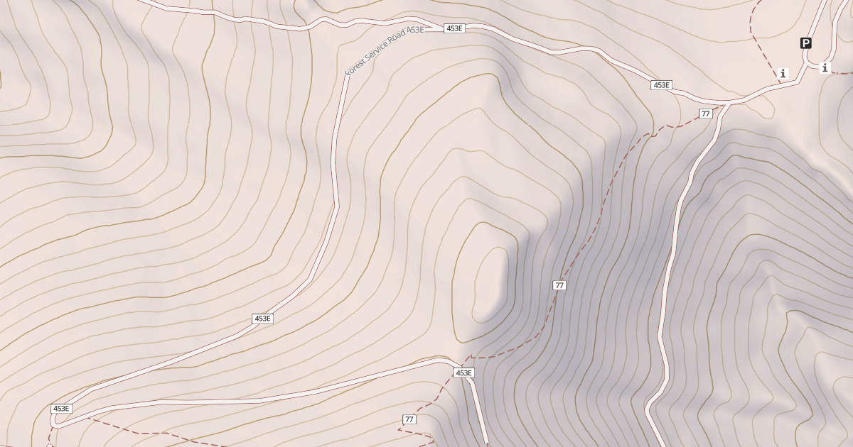 Map preview of USFS National Forest System Roads {62B7A0B4-E64E-491A-BF95-4306F9865A8B}