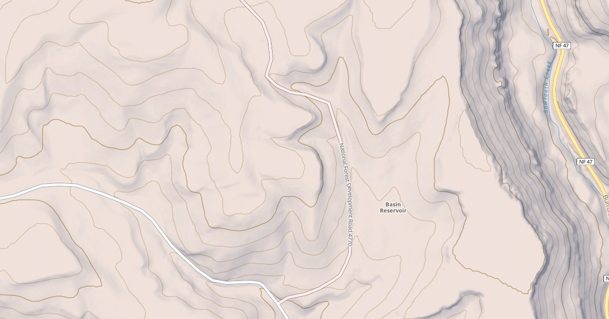 Map preview of USFS National Forest System Roads {3D21C206-1EC8-4994-9DB9-1A6327DF0F6D}