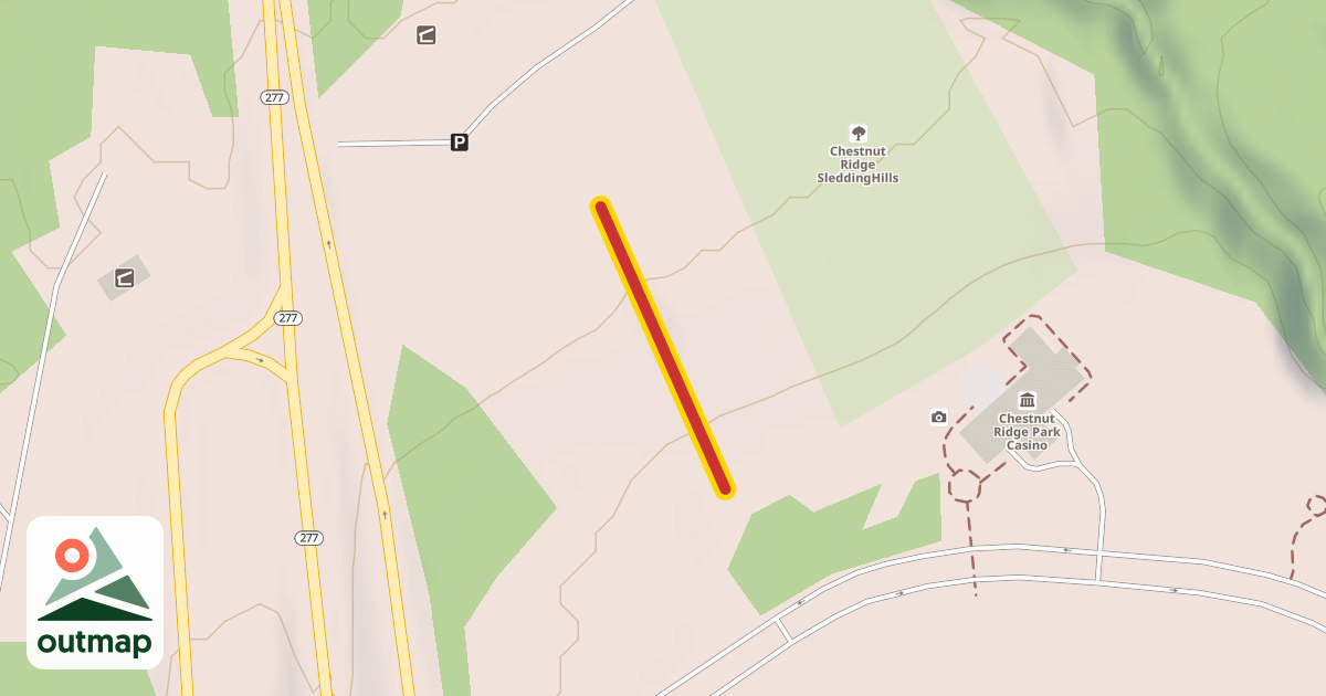 Map of tow rope