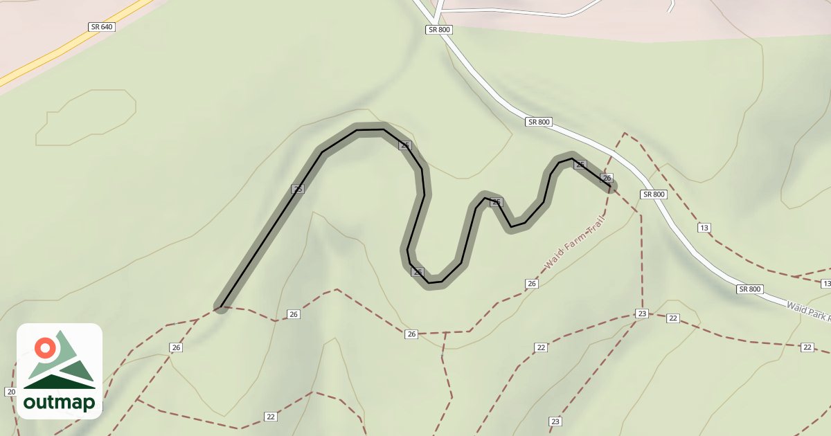 Map of Upper Skeletor Trail