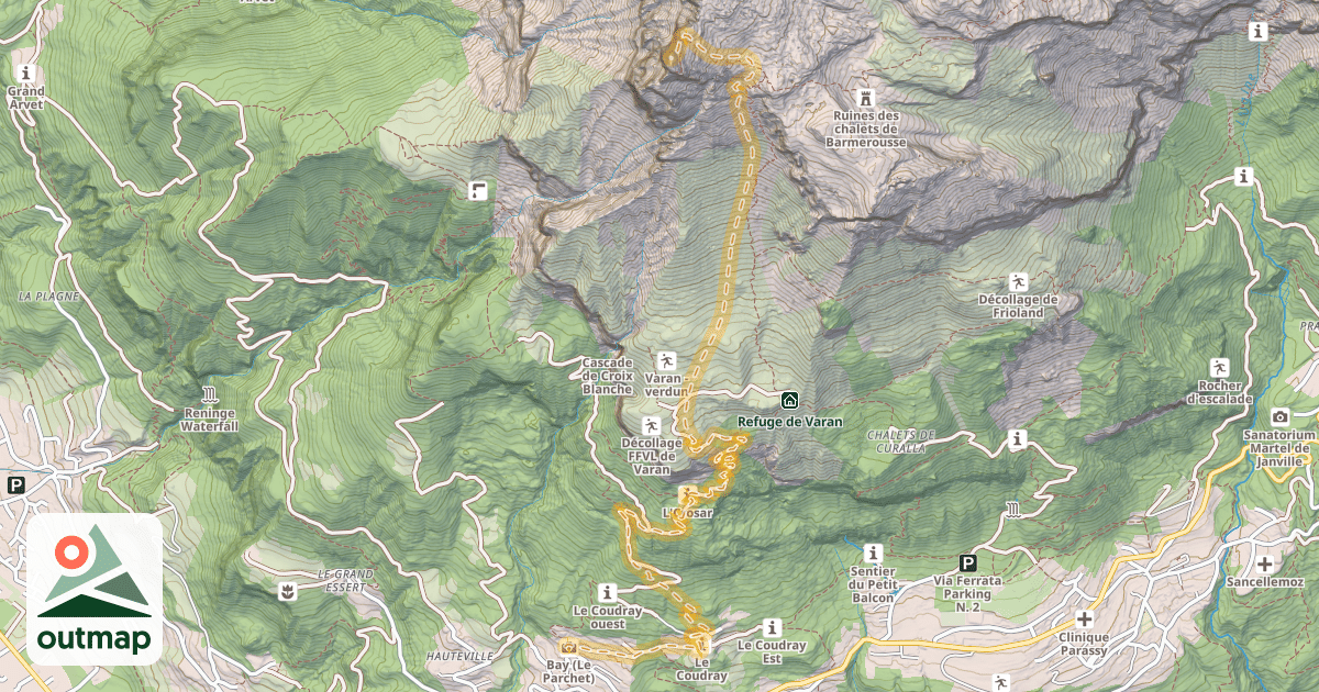 Map of Aiguille de Varan — Bay