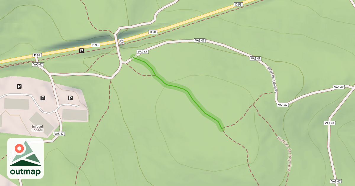 Map of Sentier de Peyrière
