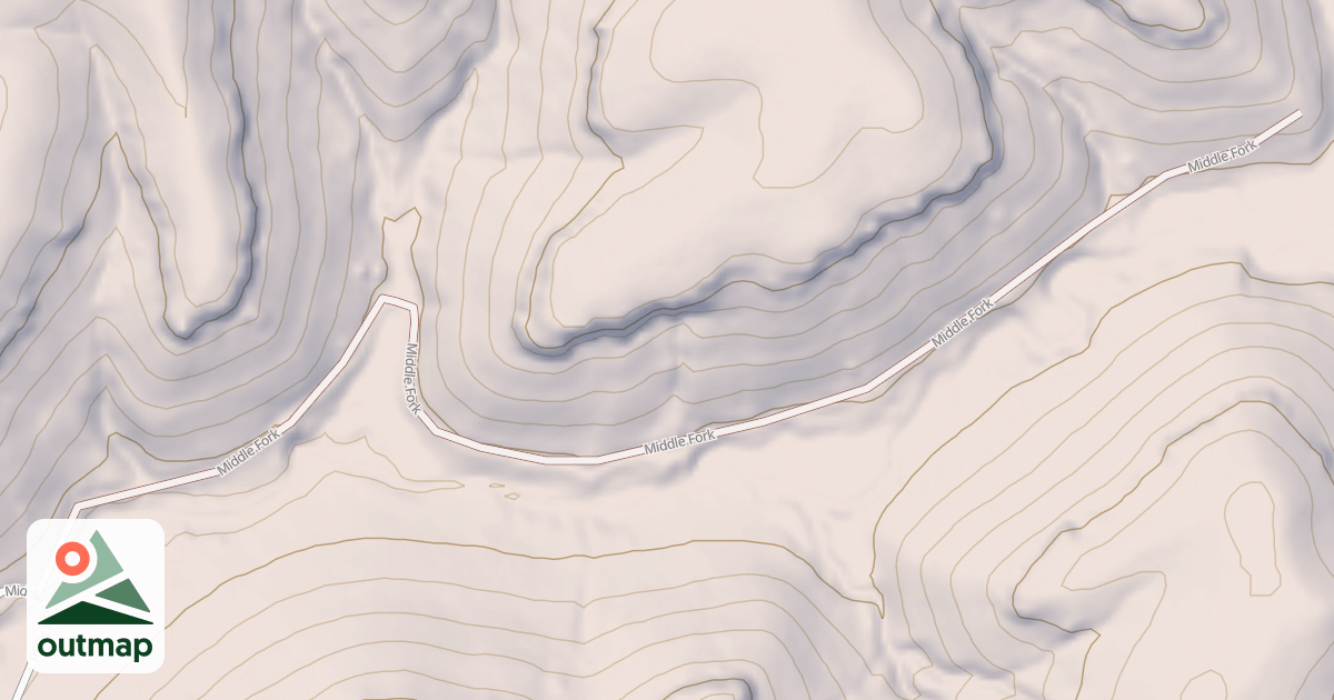 Map of MIDDLE FORK