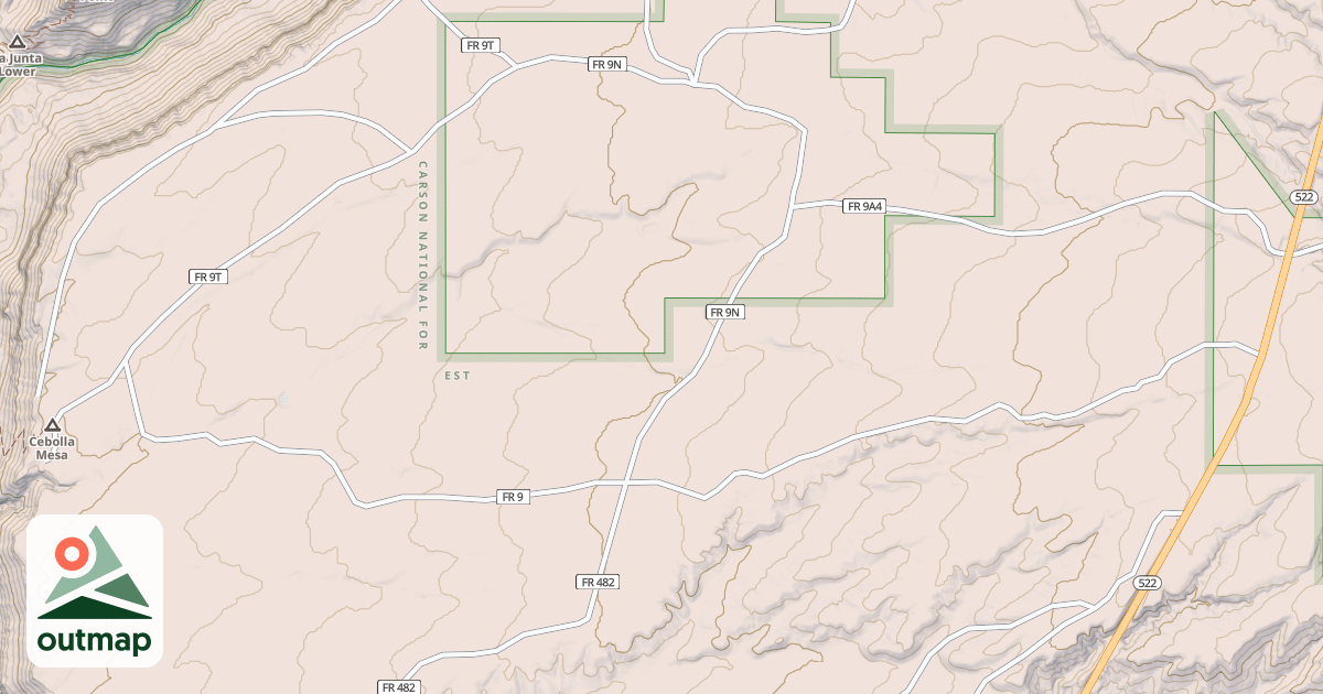 Map of CEBOLLA_MESA