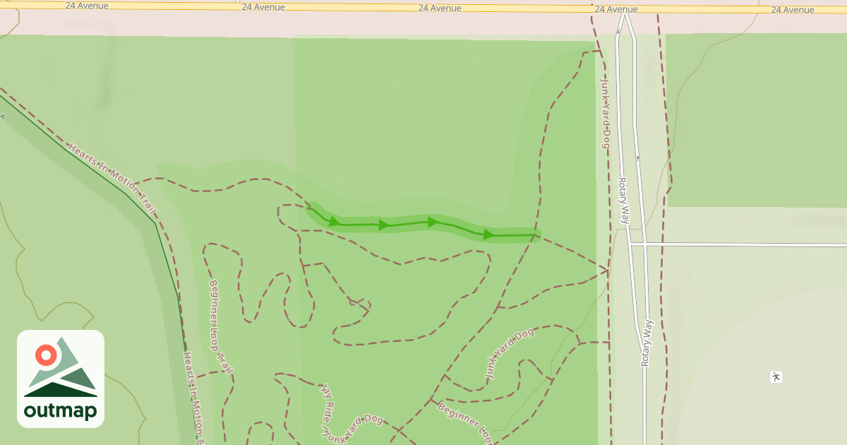 Map of Beginner Loop Trail / Junk Yard Dog