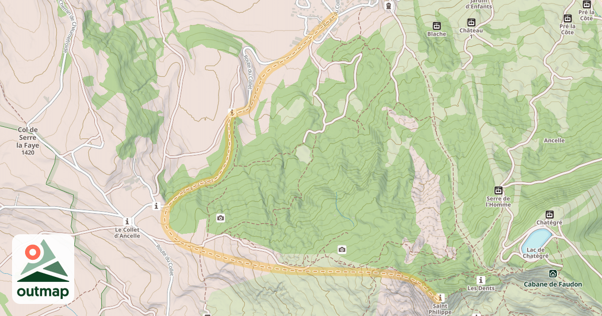 Map of Saint-Philippe — Le Château d'Ancelle