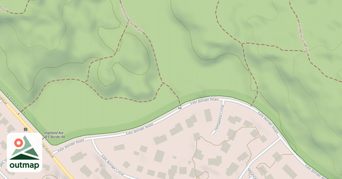 Map of Hemlock Pool Path