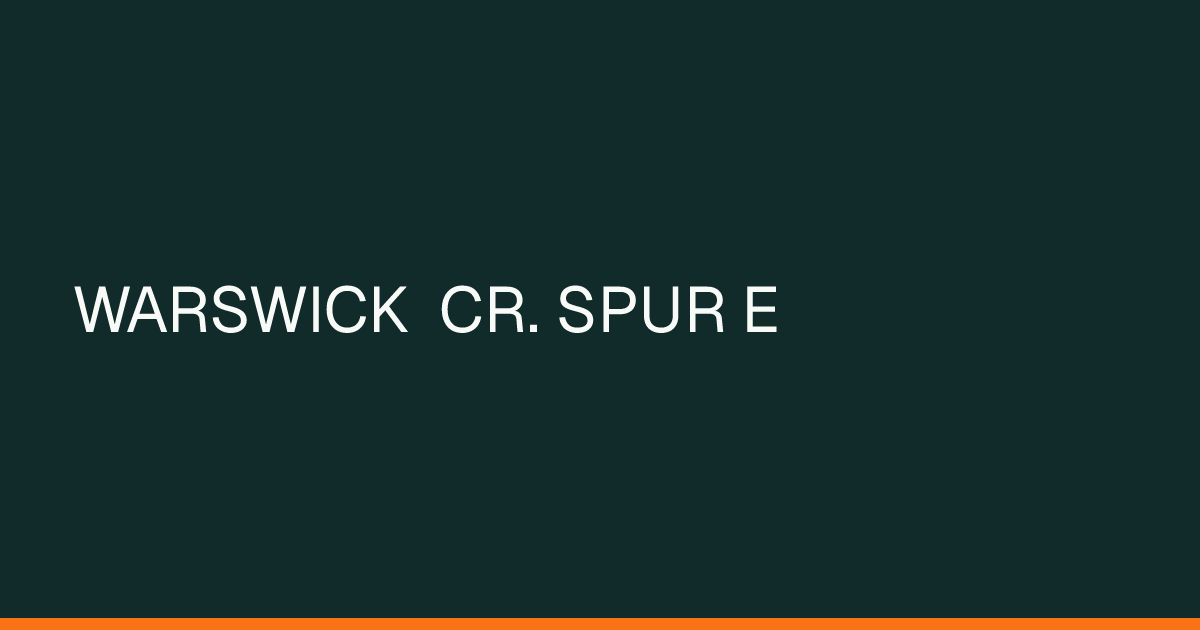 Map preview of WARSWICK CR. SPUR E