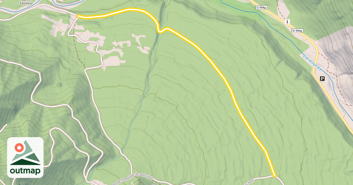 Map of Les Arras - Descente de la Claré