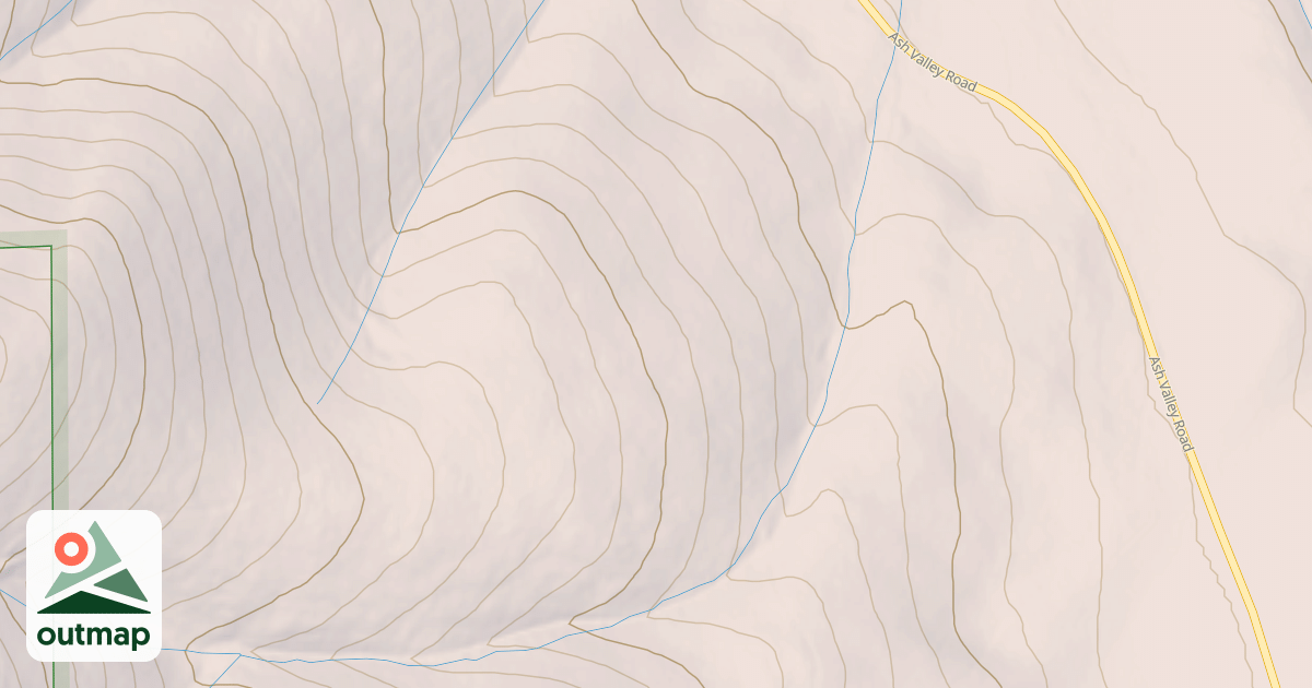 Map of ASH VALLEY SPUR