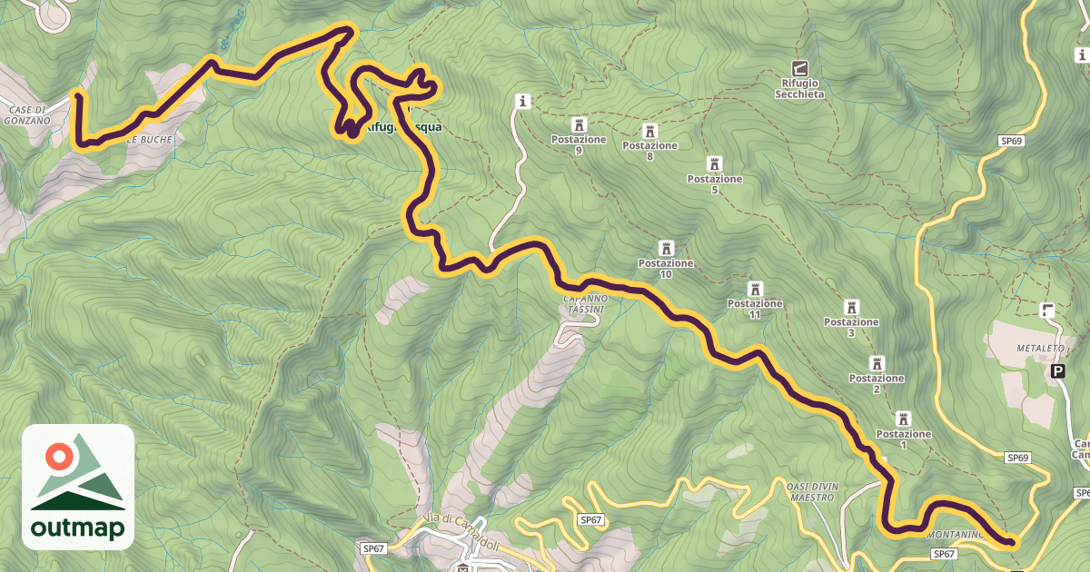 Map of Via Asqua