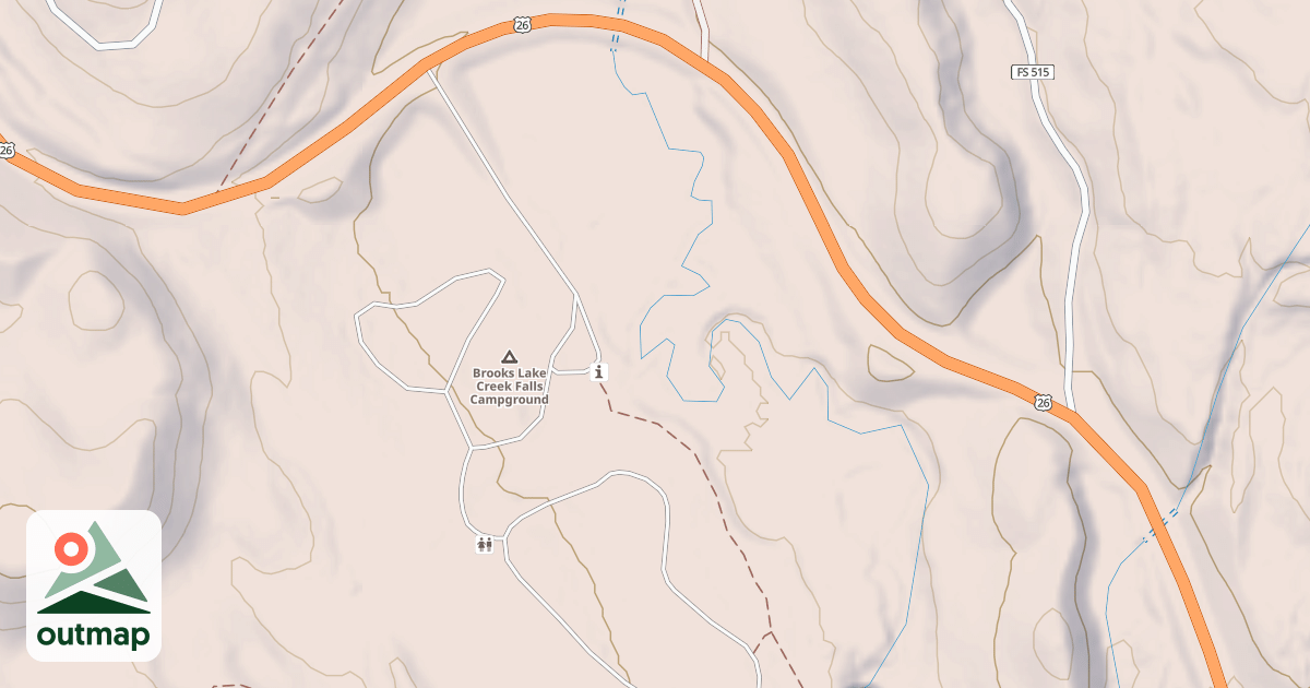 Map of FALLS CAMPGROUND