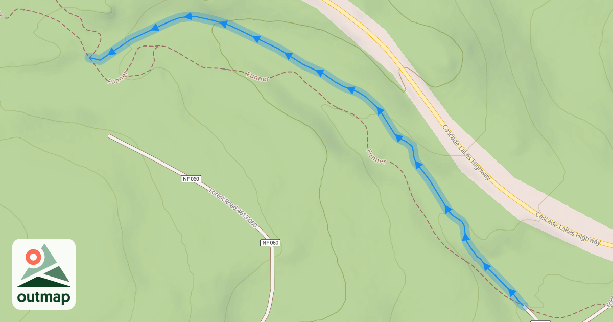 Map of Funner Climbing Route