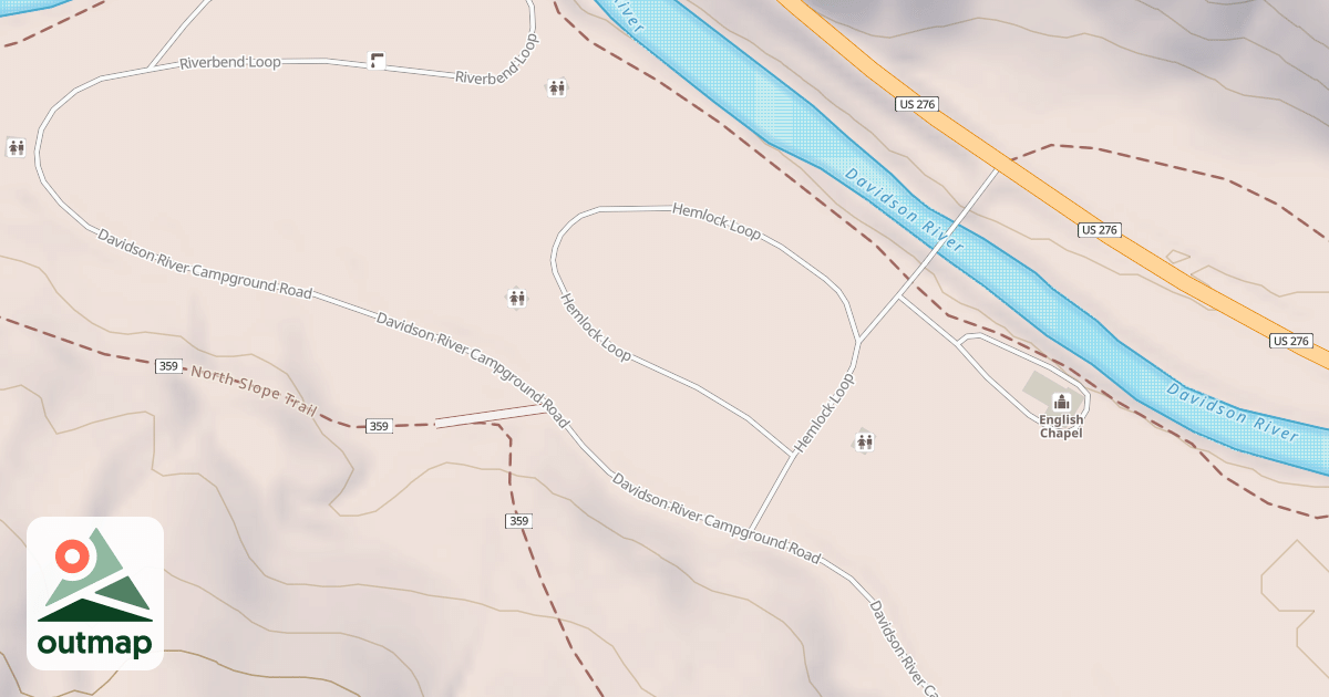 Map of HEMLOCK LOOP