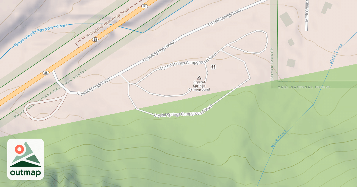 Map of CRYSTAL SPRINGS CAMPGROUND