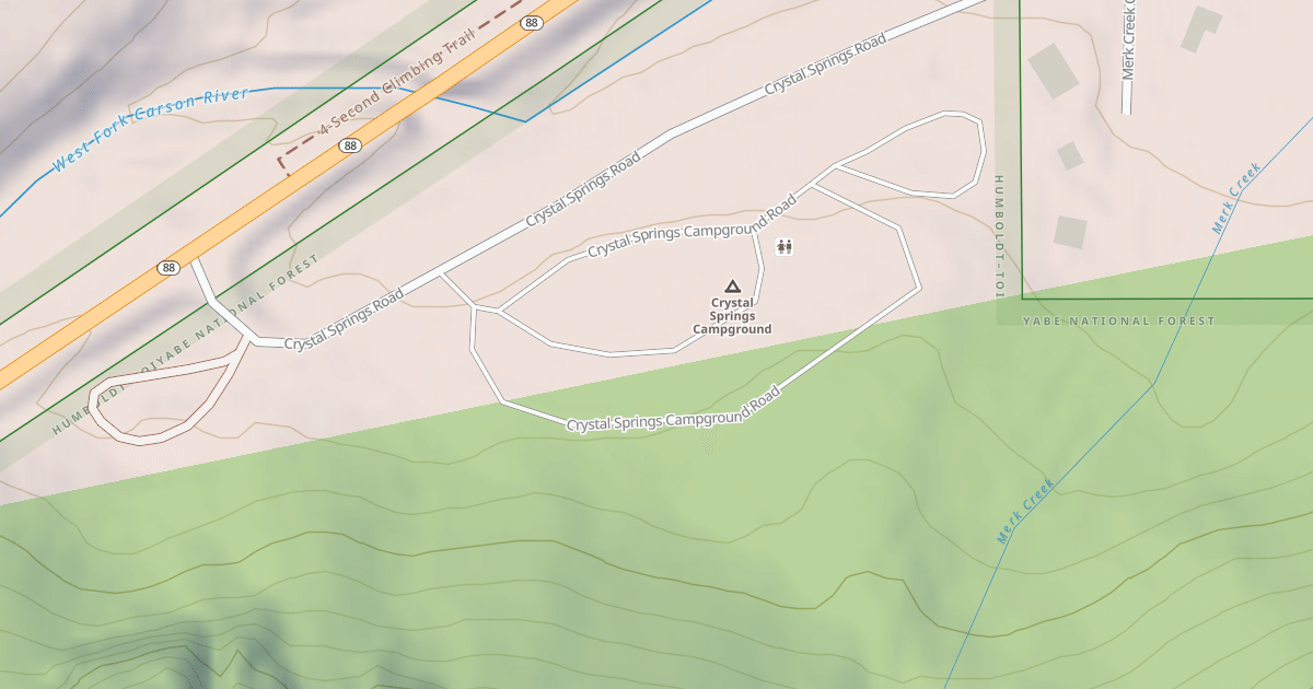 Map preview of CRYSTAL SPRINGS CAMPGROUND