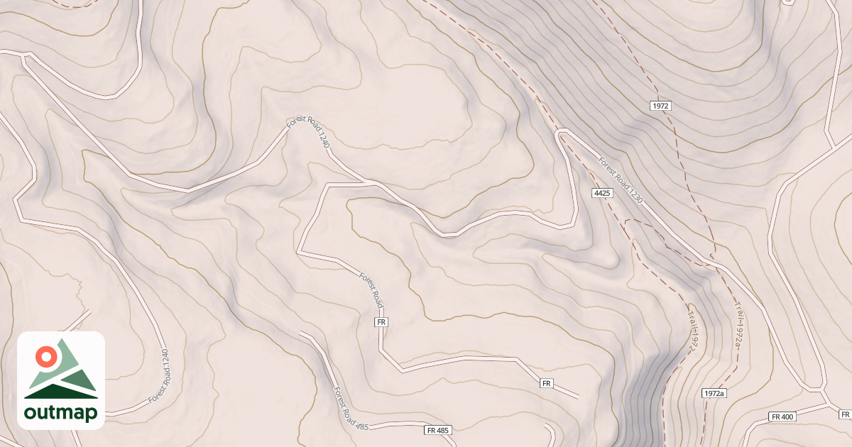 Map of USFS National Forest System Roads {34B92039-32EE-45A0-A90D-ED7E1B45532E}