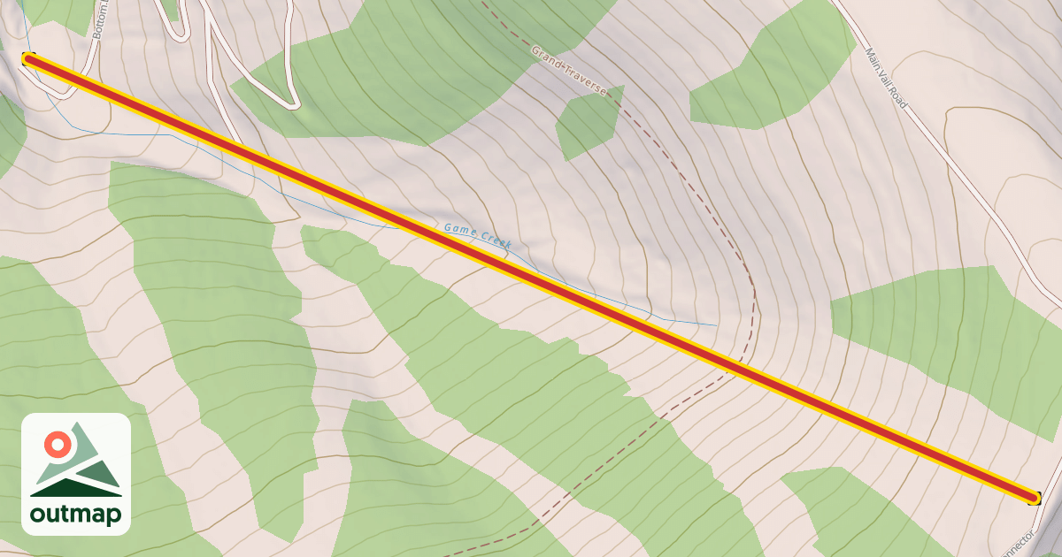 Map of Game Creek Express Lift