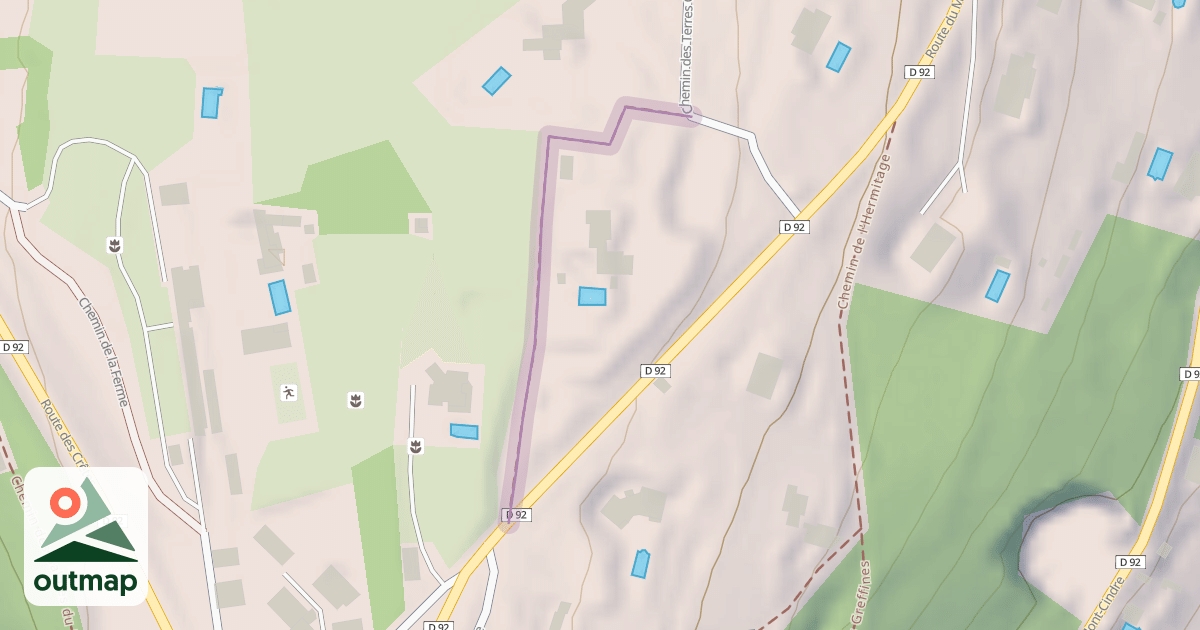 Map of Chemin du Replat du Mont Cindre