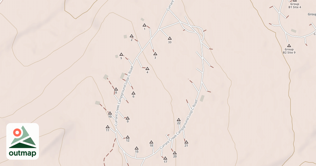 Map of CURRANT CRK CAMPGROUND LOOP C