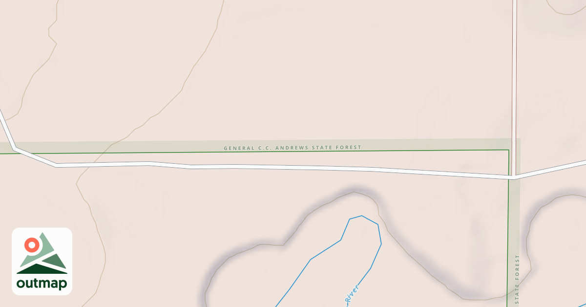 Map of General C.C. Andrews State Forest Trails
