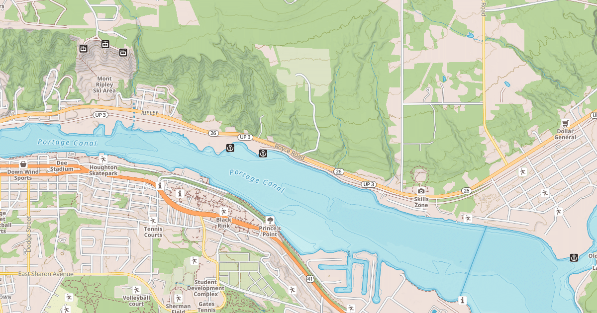 Map preview of Lake Linden Route