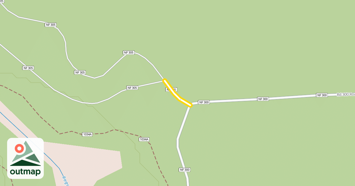 Map of Forest Road 6200-305