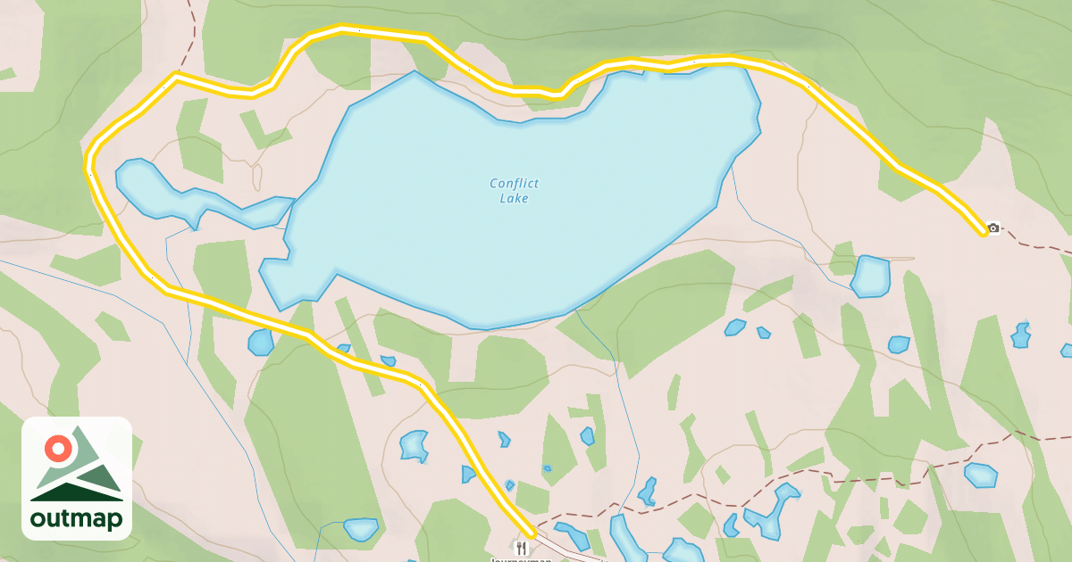 Map of Conflict Lake Trail