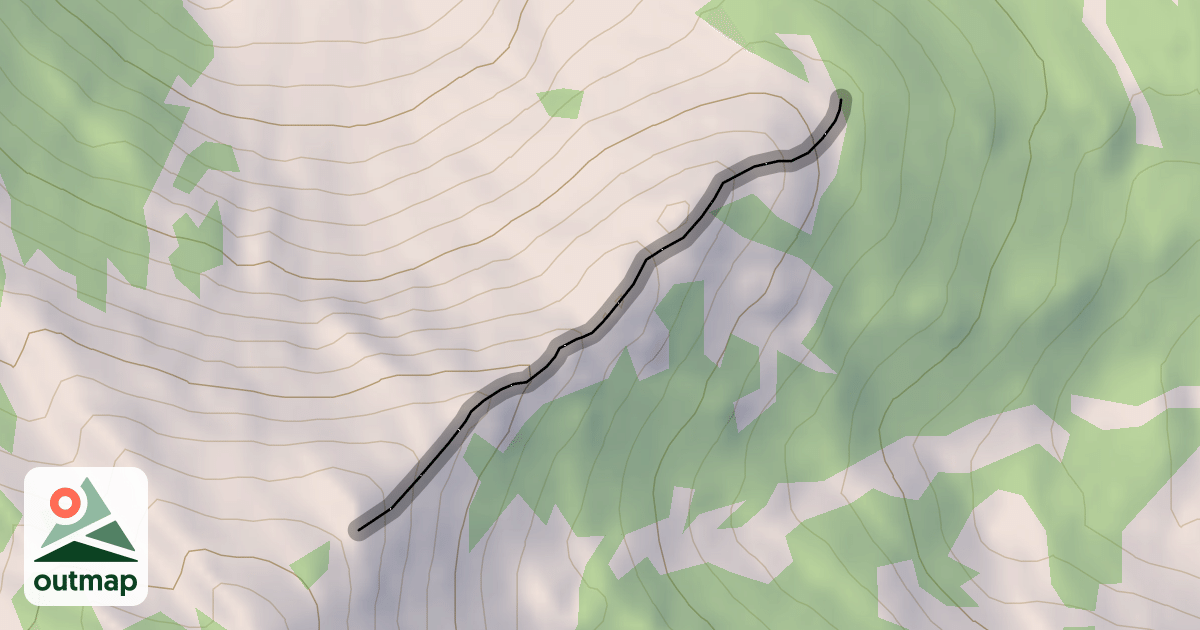 Map of Headwall Ridge Traverse