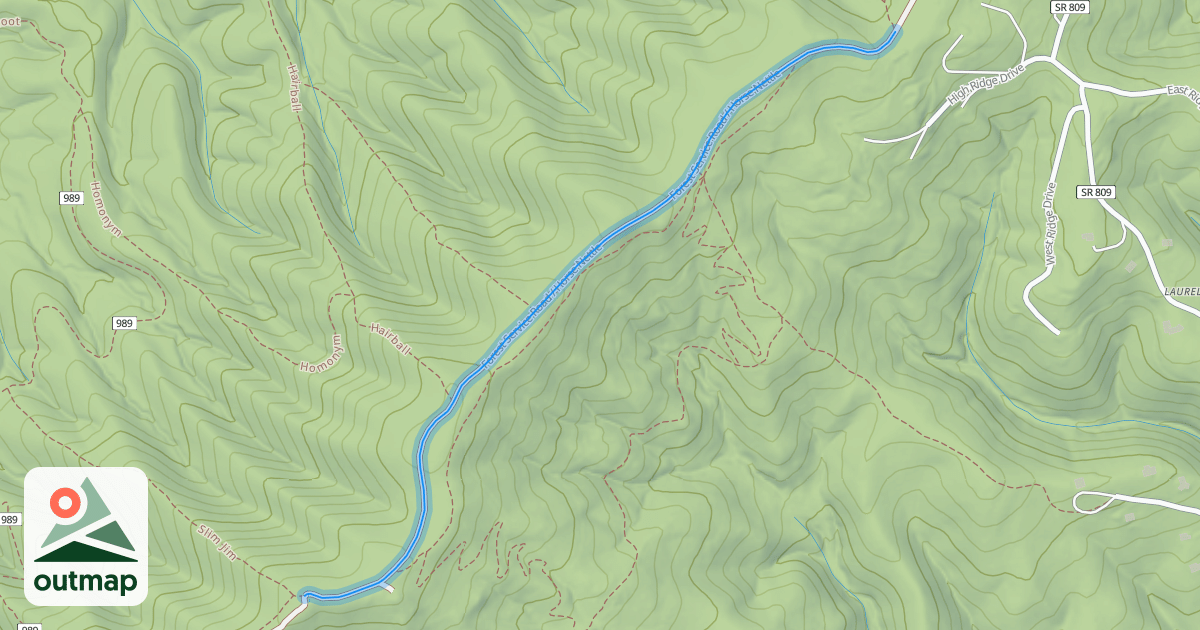 Map of Forest Service Road / Horse Nettle