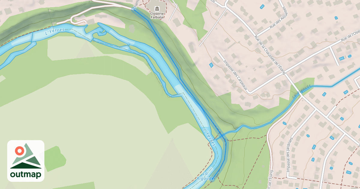 Map of Chemin dans le Bas des Clos